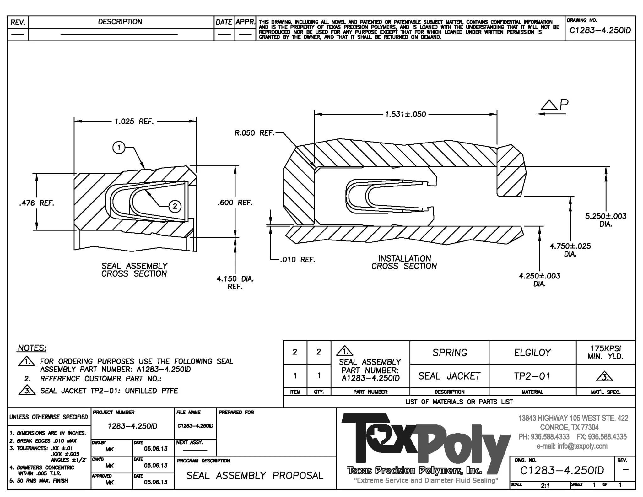 Custom Spring Energized Seal Design