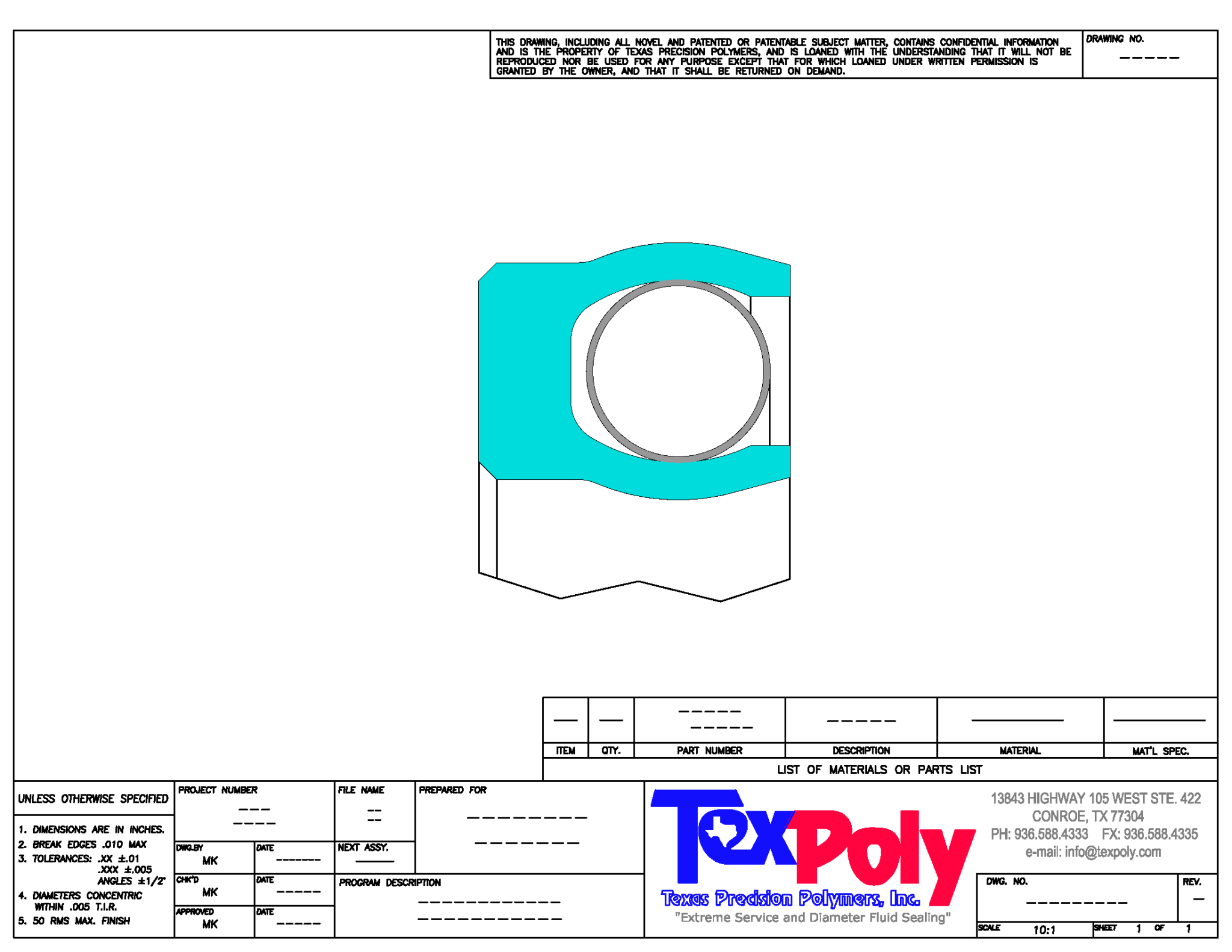 Helical Wound Spring Energized Seal