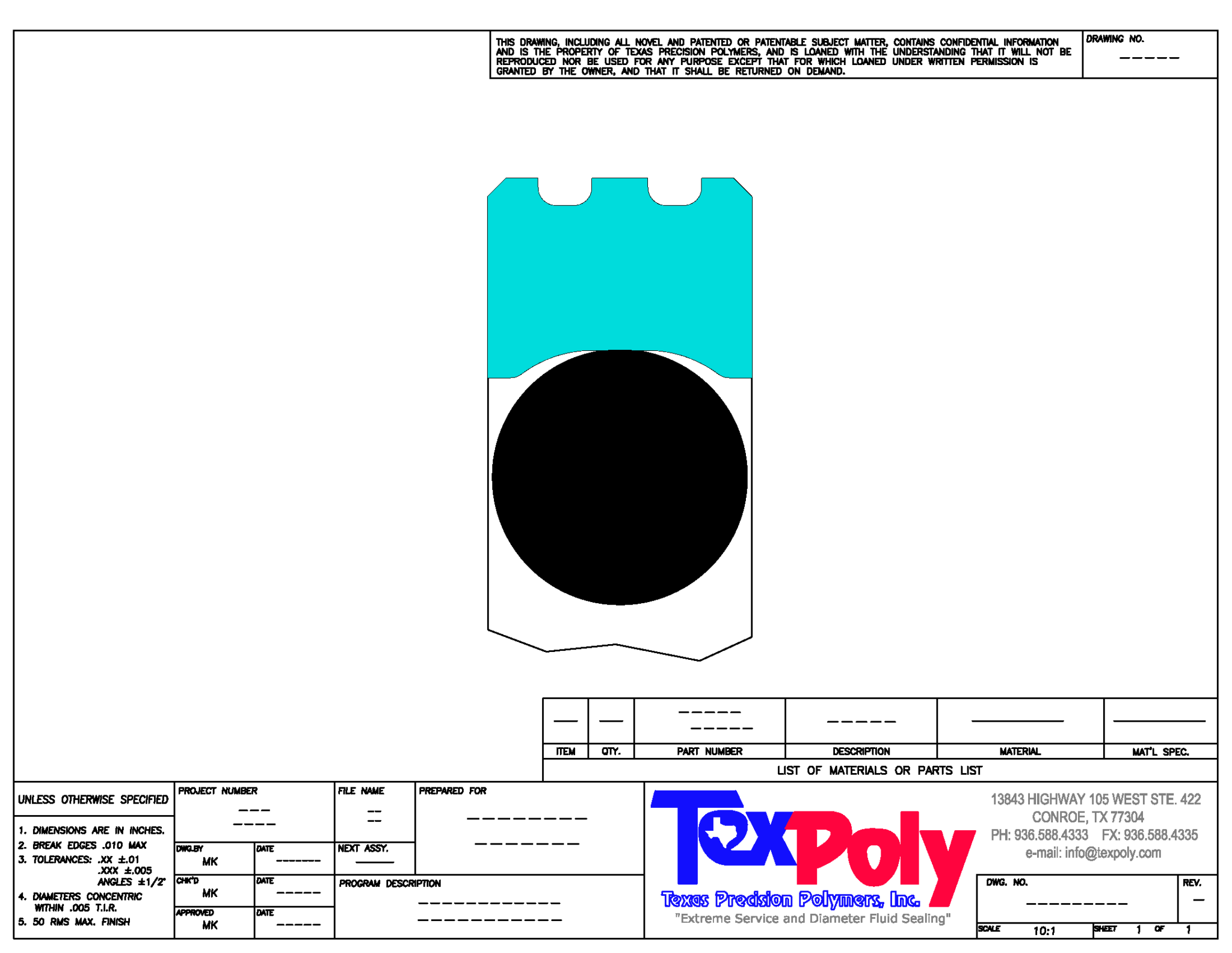 O-Ring Energized Piston Seal