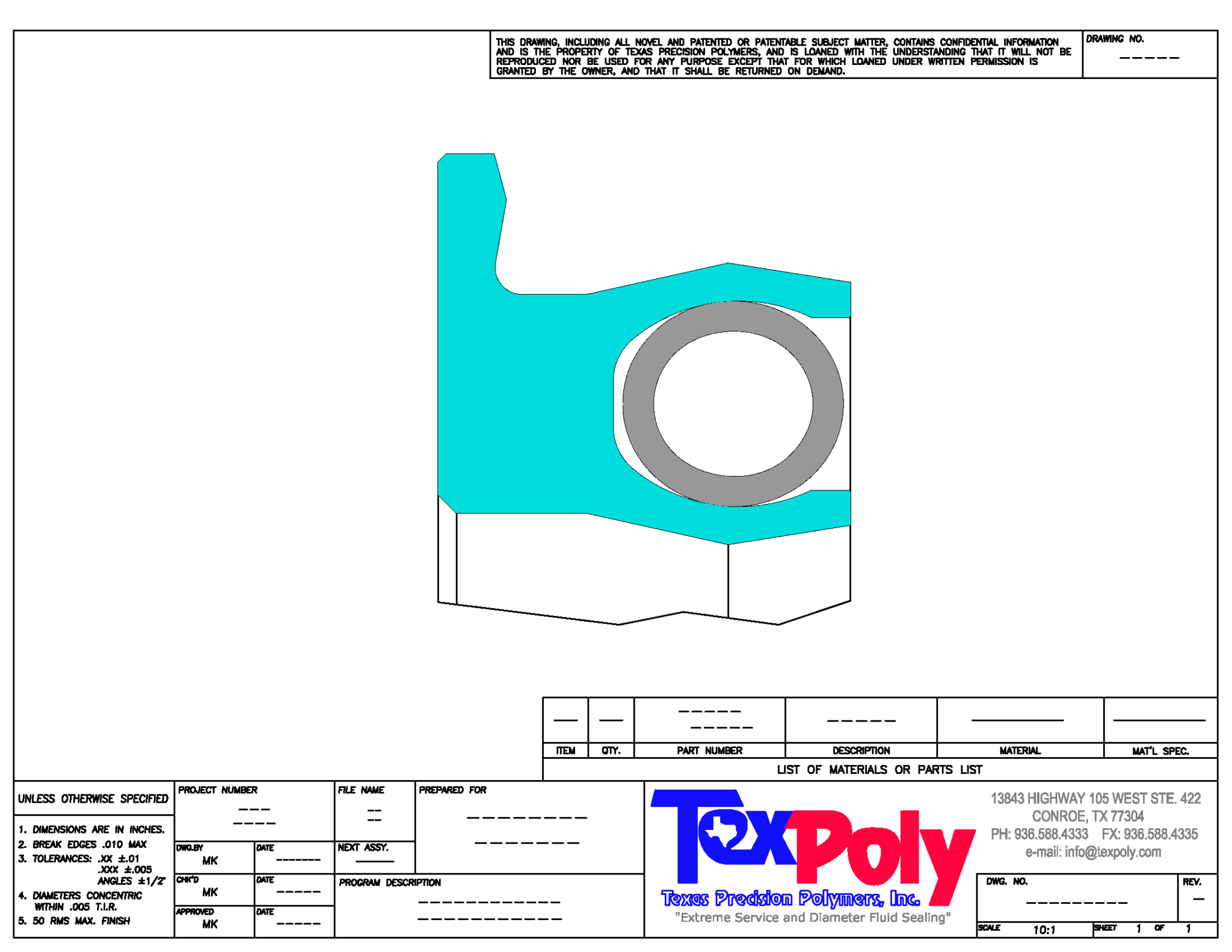 OD Flange Slant Coil Spring Energized Seal